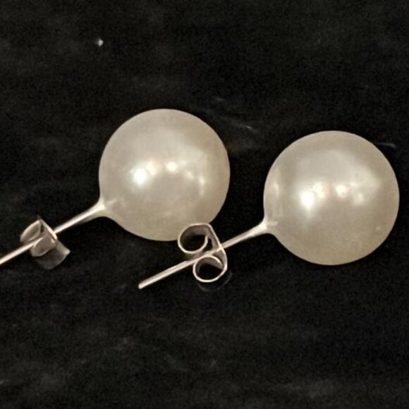 Jewelry - 12 mm Faux Pearl Earrings